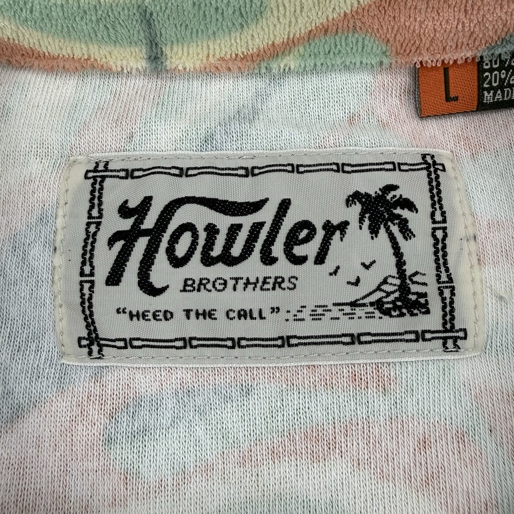 Howler Brothers Palapa Terry Shirt Men's L Monstera Mash Sherbert Camp Towel - Picture 7 of 9